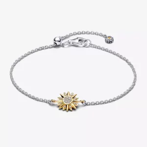 (imagen para) Pulsera Pandora Sun en plata de ley y baño de oro de 14k - 562837C01