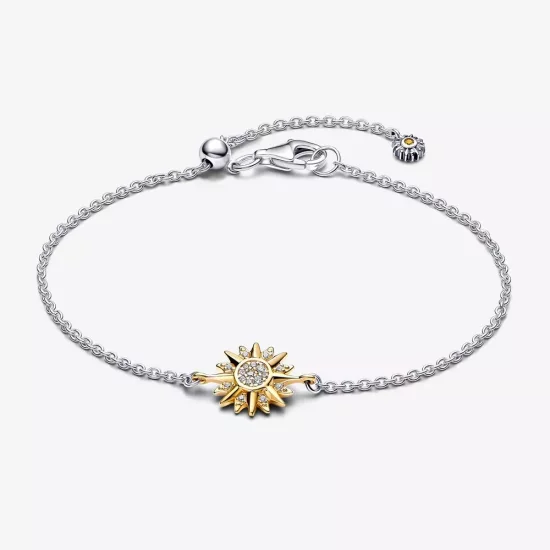 (imagen para) Pulsera Pandora Sun en plata de ley y baño de oro de 14k - 562837C01