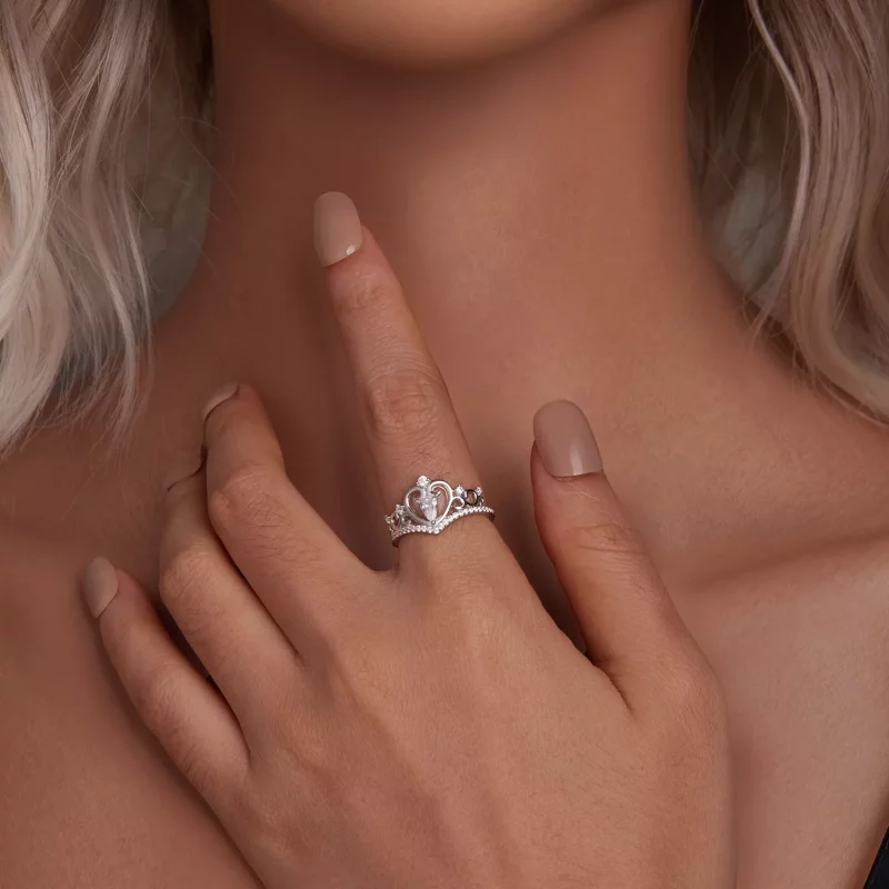 (imagen para) Anillo con corona estilo PANDORA - BSR511 - Ver 6