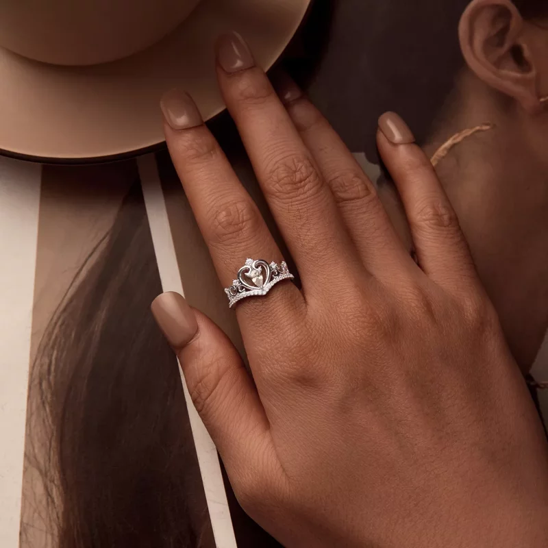 (imagen para) Anillo con corona estilo PANDORA - BSR511 - Ver 7