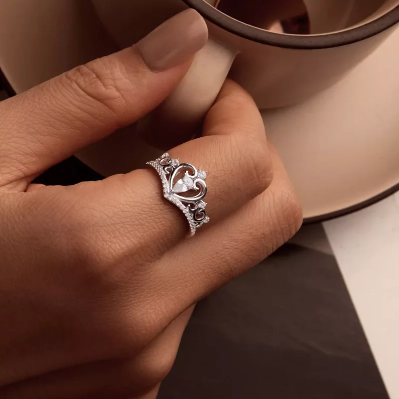 (imagen para) Anillo con corona estilo PANDORA - BSR511 - Ver 8