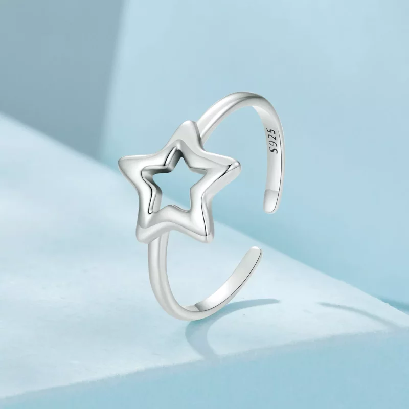 (imagen para) Anillo de estrella estilo PANDORA - SCR997-E - Ver 2