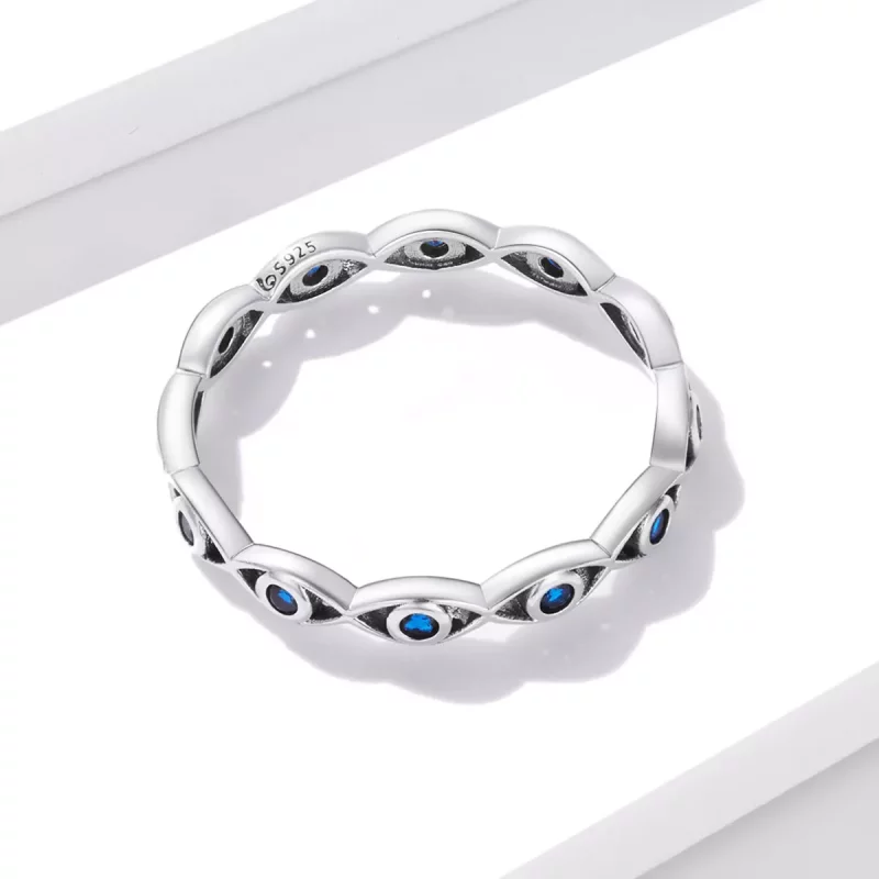 (imagen para) Anillo de ojo de diablo estilo PANDORA - BSR212 - Ver 4