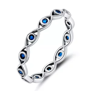 Anillo de ojo de diablo estilo PANDORA - BSR212 (imagen para) Anillo de ojo de diablo estilo PANDORA - BSR212