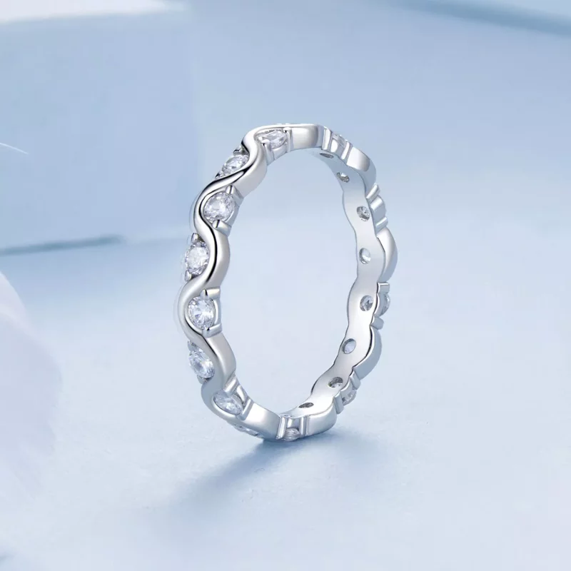 (imagen para) Anillo de olas estilo PANDORA - BSR515 - Ver 2