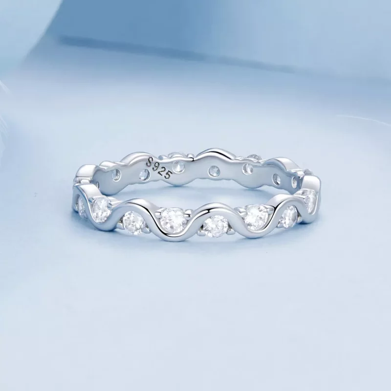 (imagen para) Anillo de olas estilo PANDORA - BSR515 - Ver 3