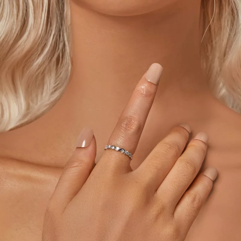 (imagen para) Anillo de olas estilo PANDORA - BSR515 - Ver 5