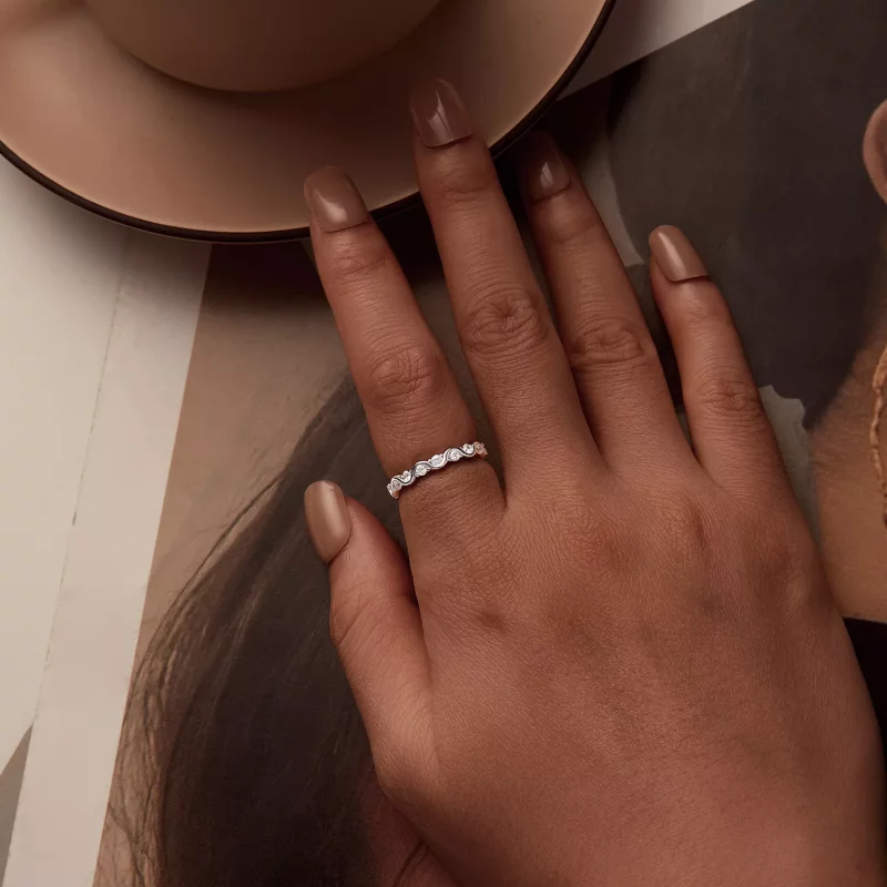 (imagen para) Anillo de olas estilo PANDORA - BSR515 - Ver 6