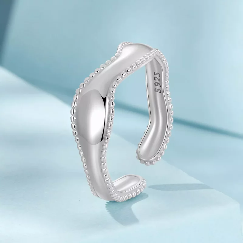 (imagen para) Anillo de olas estilo PANDORA - SCR1002-E - Ver 2