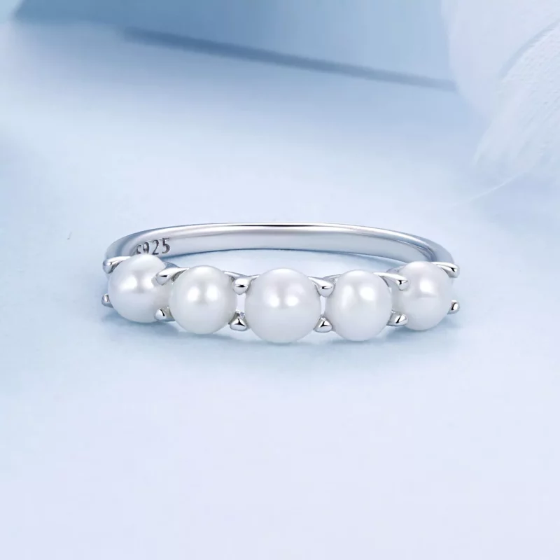 (imagen para) Anillo de perla natural estilo PANDORA - BSR510 - Ver 3