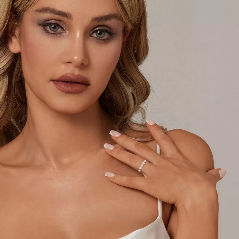 (imagen para) Anillo de perla natural estilo PANDORA - BSR510 - Ver 4
