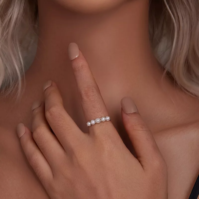 (imagen para) Anillo de perla natural estilo PANDORA - BSR510 - Ver 5