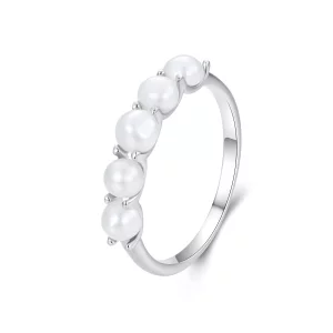 (imagen para) Anillo de perla natural estilo PANDORA - BSR510