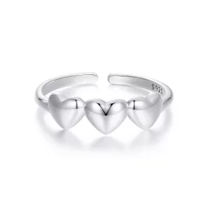 Anillo en forma de corazón estilo PANDORA - SCR1001-E (imagen para) Anillo en forma de corazón estilo PANDORA - SCR1001-E