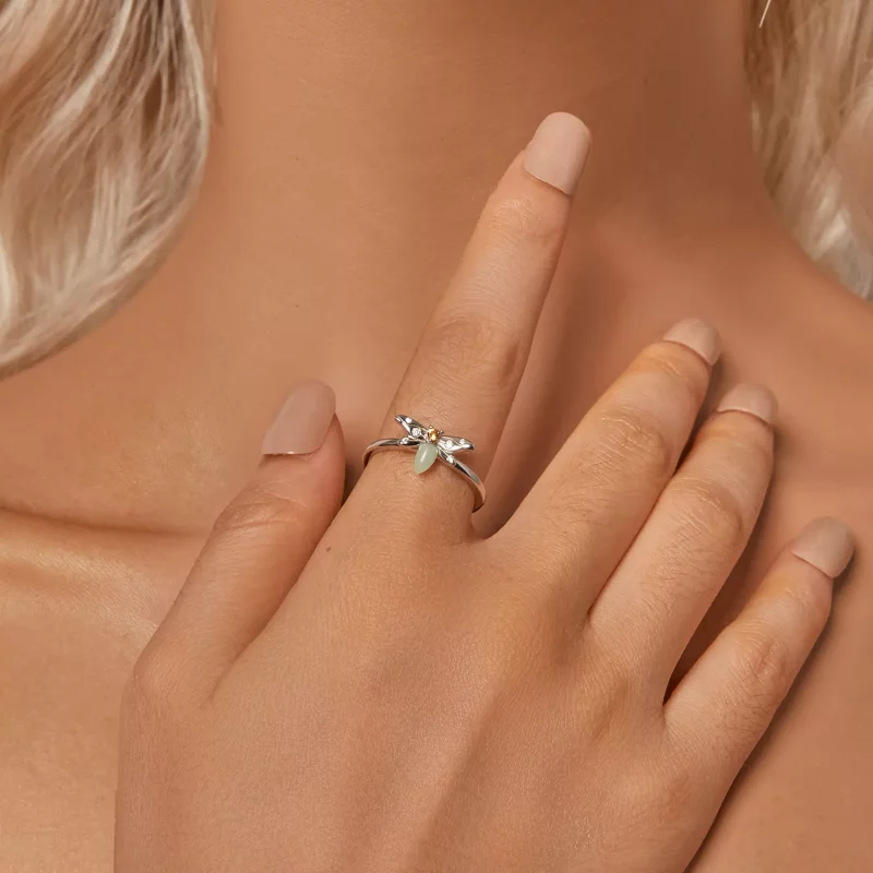 (imagen para) Anillo luminoso con abeja estilo PANDORA - BSR521-E - Ver 6
