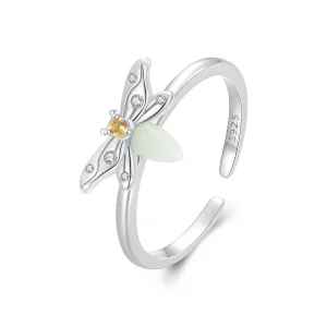 (imagen para) Anillo luminoso con abeja estilo PANDORA - BSR521-E