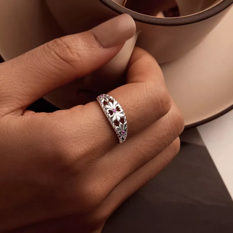 (imagen para) Anillo vintage Iris estilo PANDORA - SCR998 - Ver 7