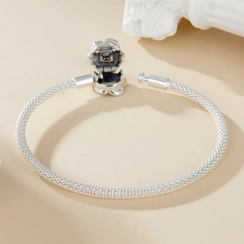 (imagen para) Cadena con base de rosa estilo PANDORA - SCB266 - Ver 4