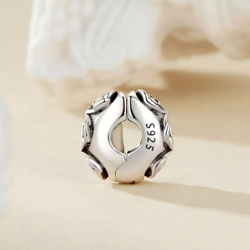 (imagen para) Charm con hebilla de posicionamiento estilo PANDORA Rose - SCC2706 - Ver 3