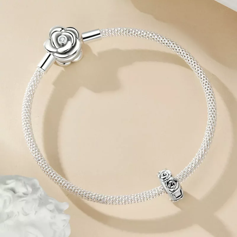 (imagen para) Charm con hebilla de posicionamiento estilo PANDORA Rose - SCC2706 - Ver 5