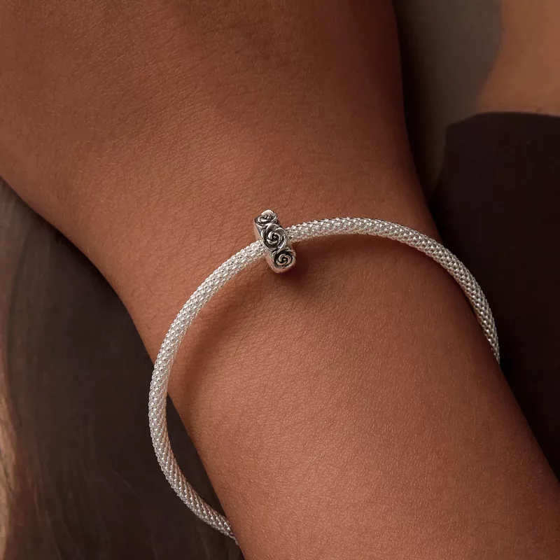 (imagen para) Charm con hebilla de posicionamiento estilo PANDORA Rose - SCC2706 - Ver 7