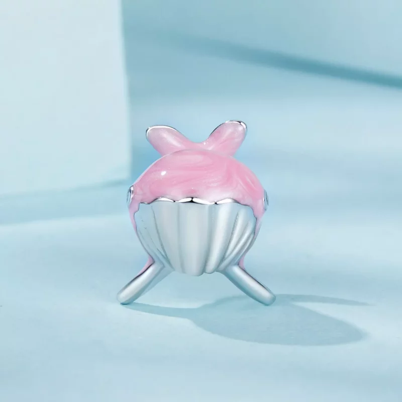 (imagen para) Charm de ballena rosa estilo PANDORA - SCC2707 - Ver 2