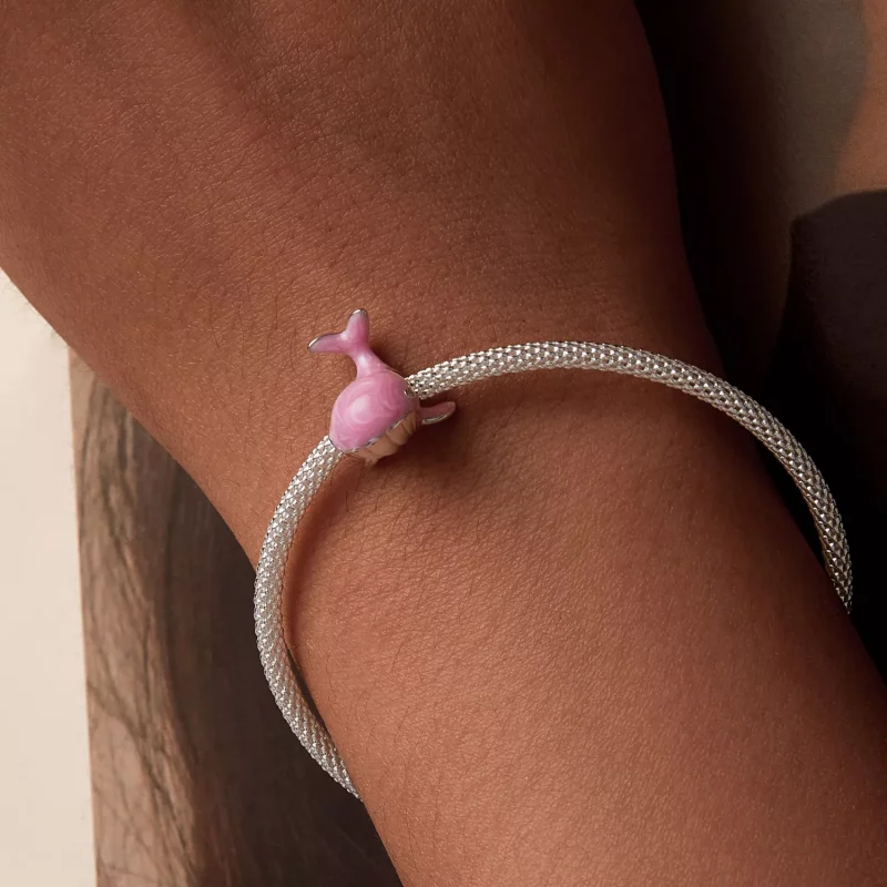 (imagen para) Charm de ballena rosa estilo PANDORA - SCC2707 - Ver 7