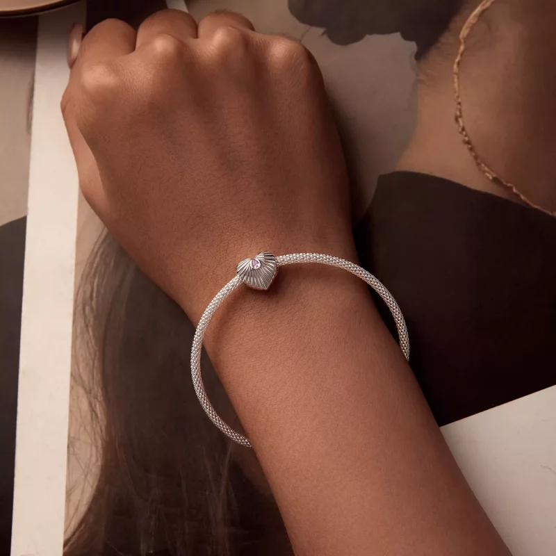 (imagen para) Charm de corazón estilo PANDORA - SCC2693 - Ver 5