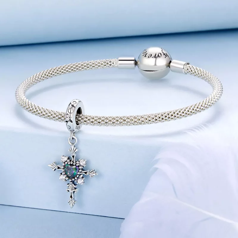 (imagen para) Charm de cruz estilo PANDORA - BSC970 - Ver 3