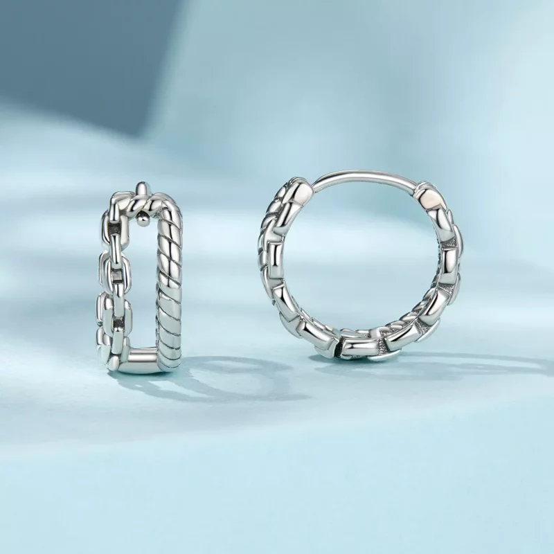(imagen para) Charm de hebilla de oreja de doble capa estilo PANDORA - SCE1702 - Ver 2