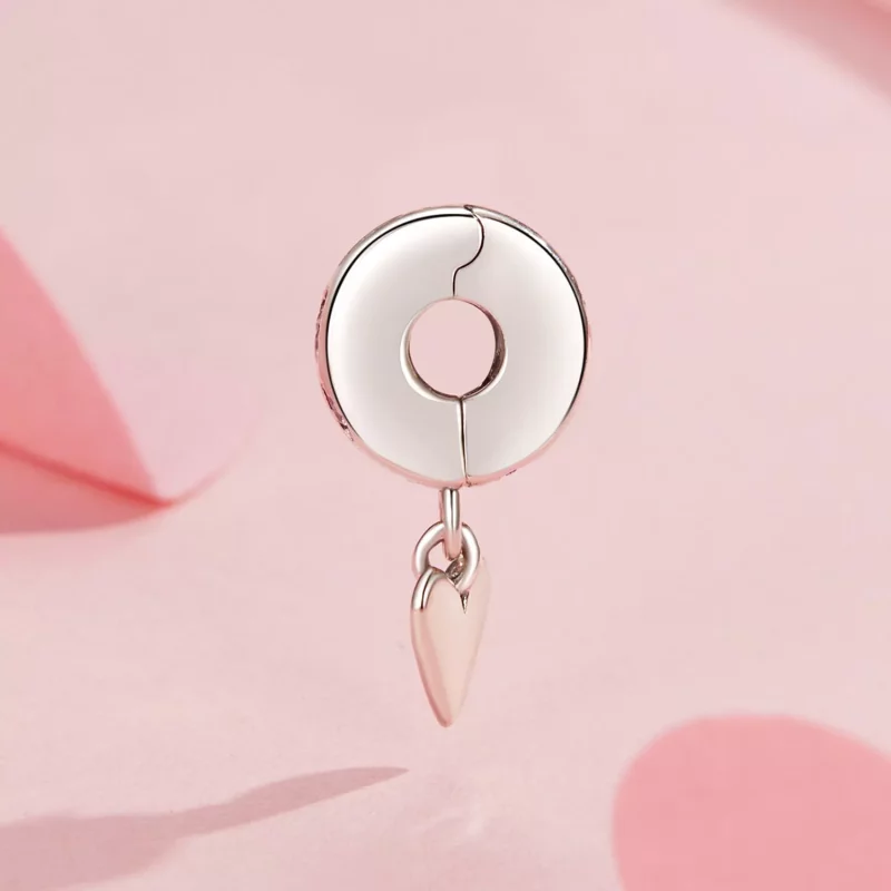 (imagen para) Charm de hebilla de silicona con forma de corazón inteligente estilo PANDORA - S - Ver 3