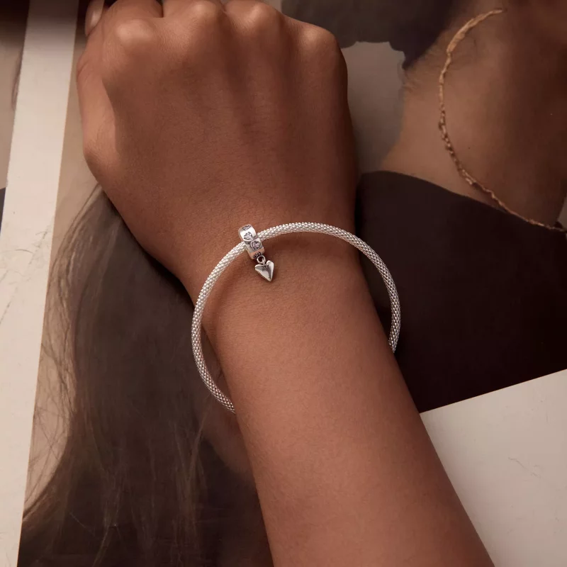 (imagen para) Charm de hebilla de silicona con forma de corazón inteligente estilo PANDORA - S - Ver 6