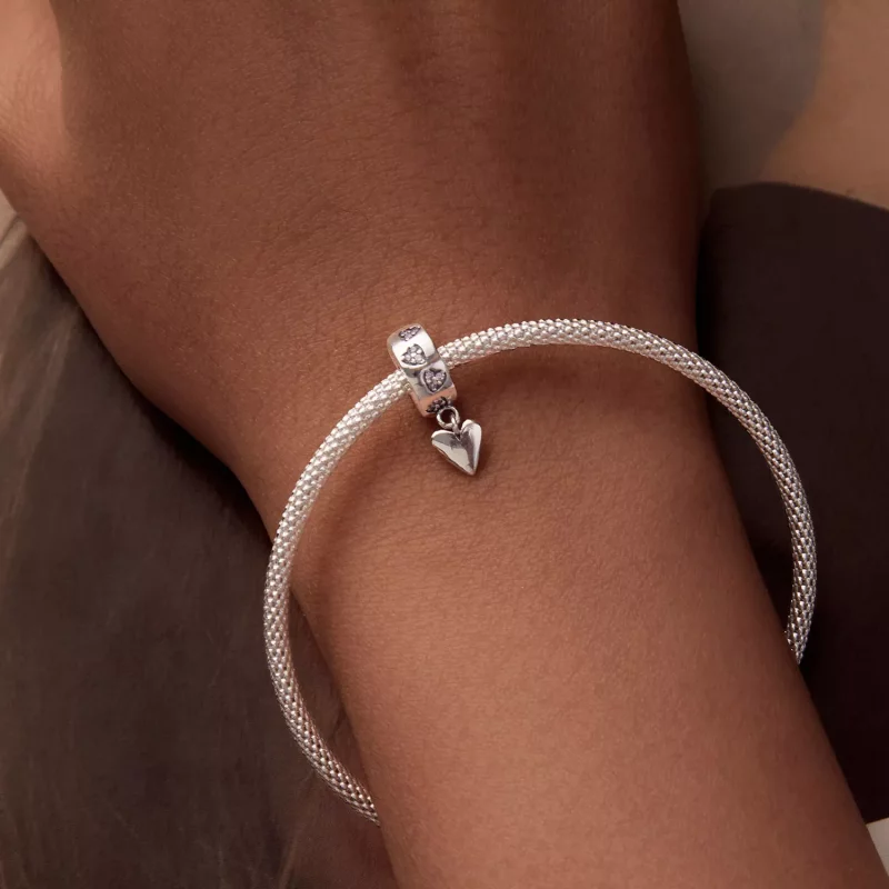 (imagen para) Charm de hebilla de silicona con forma de corazón inteligente estilo PANDORA - S - Ver 7