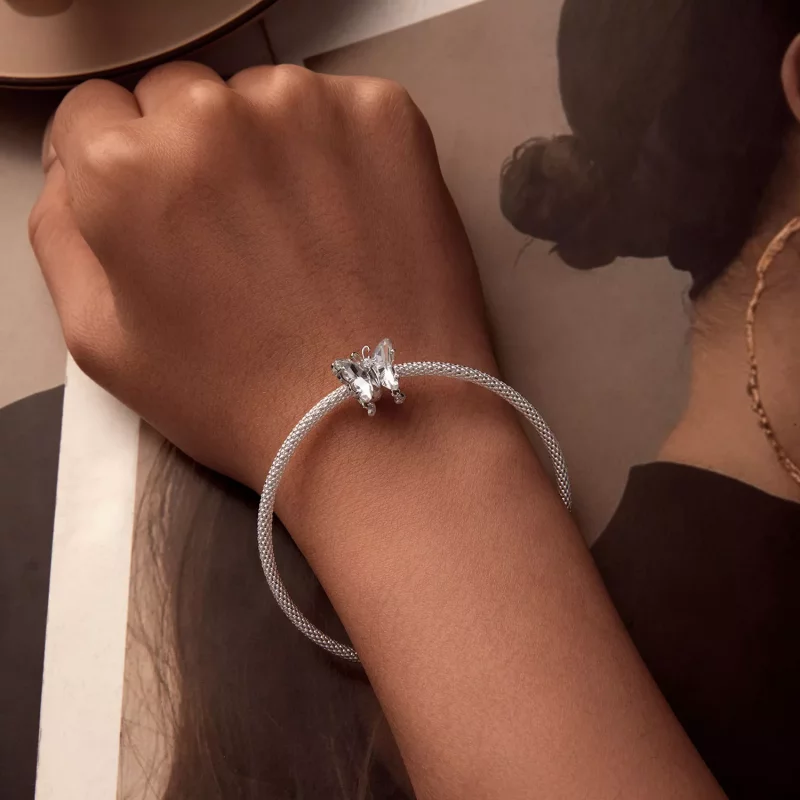 (imagen para) Charm de mariposa brillante estilo PANDORA - BSC965 - Ver 5