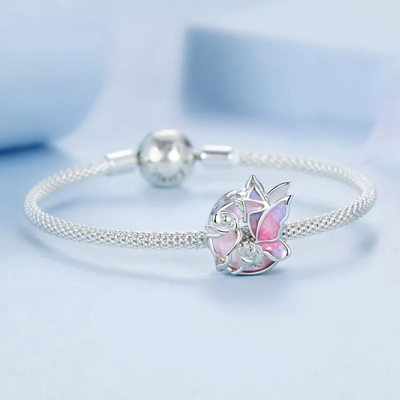 (imagen para) Charm de mariposa con luz de luna de neón estilo PANDORA - BSC968 - Ver 5