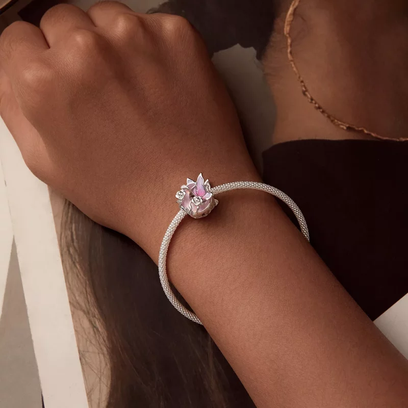 (imagen para) Charm de mariposa con luz de luna de neón estilo PANDORA - BSC968 - Ver 6
