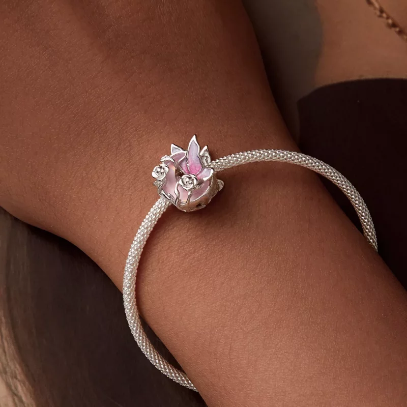 (imagen para) Charm de mariposa con luz de luna de neón estilo PANDORA - BSC968 - Ver 7