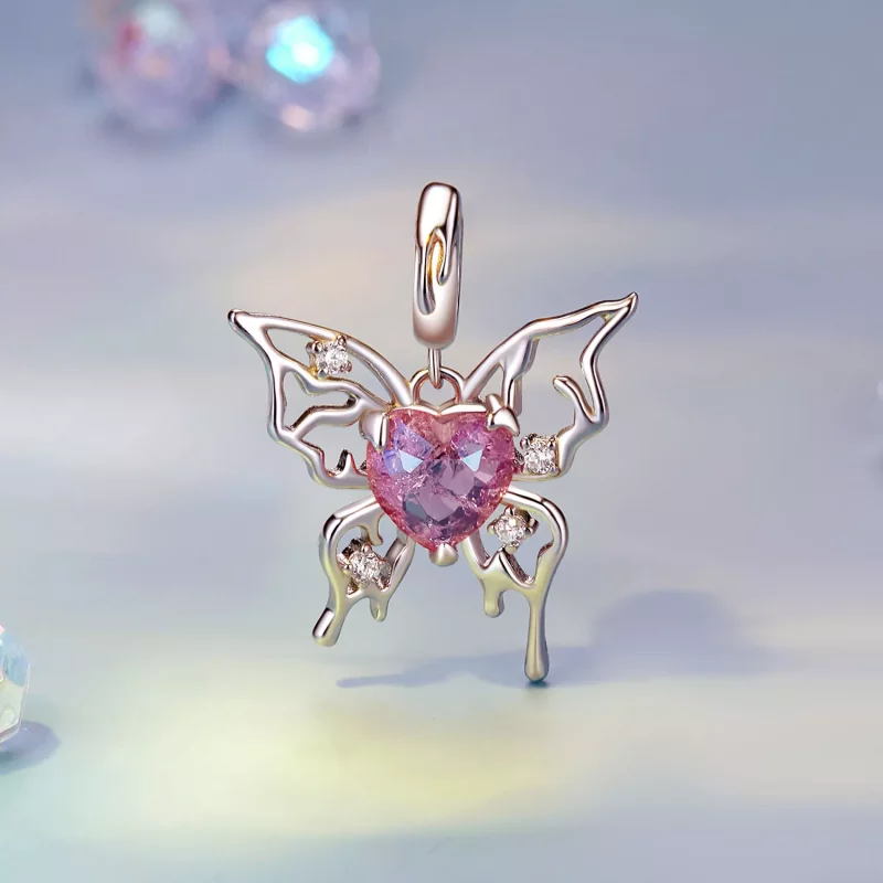 (imagen para) Charm de mariposa sangrienta estilo PANDORA - SCC2696 - Ver 2