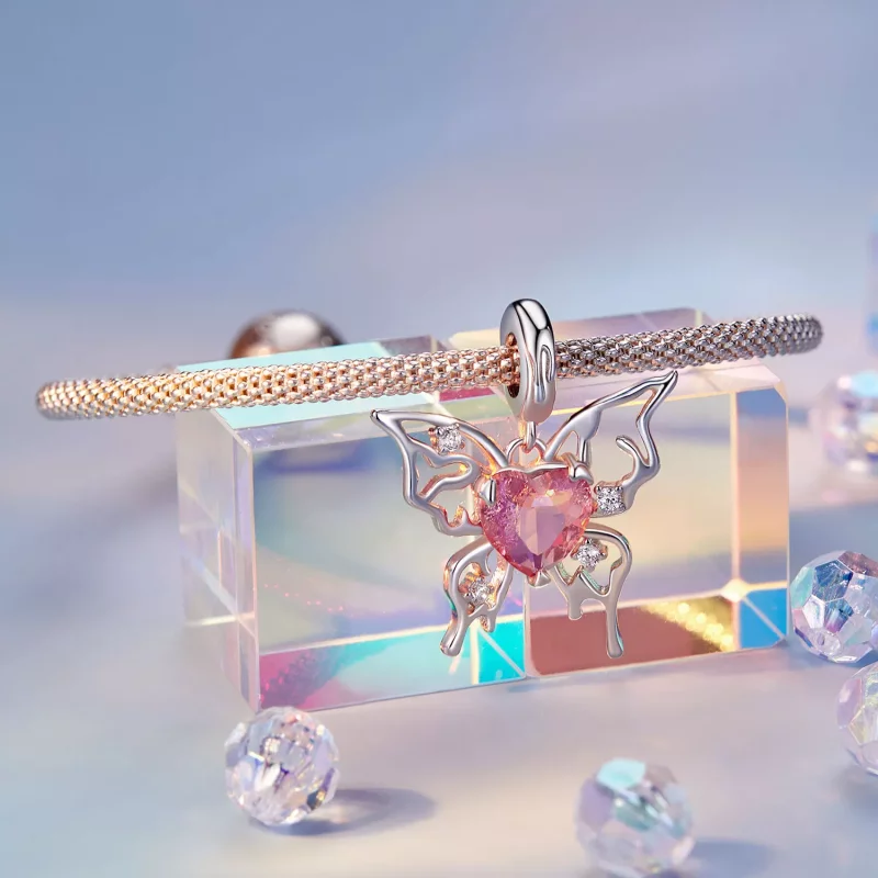 (imagen para) Charm de mariposa sangrienta estilo PANDORA - SCC2696 - Ver 3