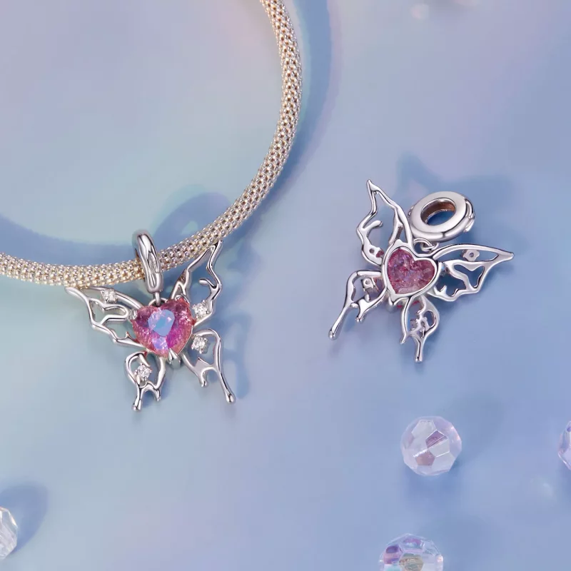 (imagen para) Charm de mariposa sangrienta estilo PANDORA - SCC2696 - Ver 4