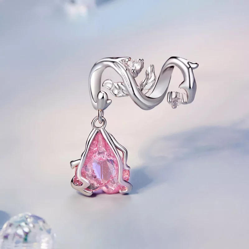 (imagen para) Charm de rosa marchita estilo PANDORA - SCC2697 - Ver 2