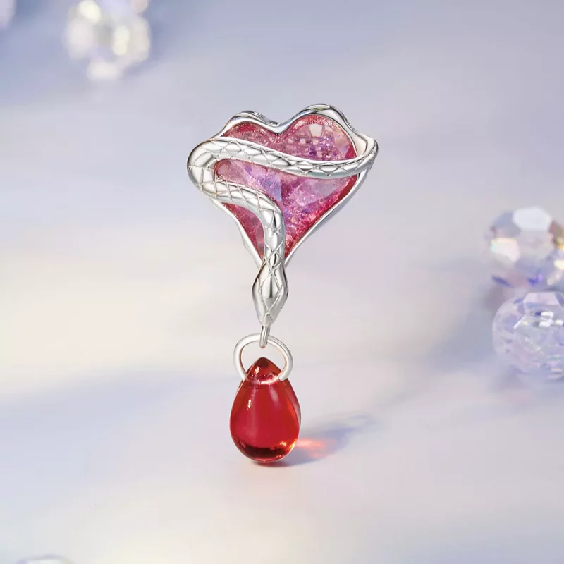(imagen para) Charm de serpiente sangrienta estilo PANDORA - SCC2699 - Ver 2