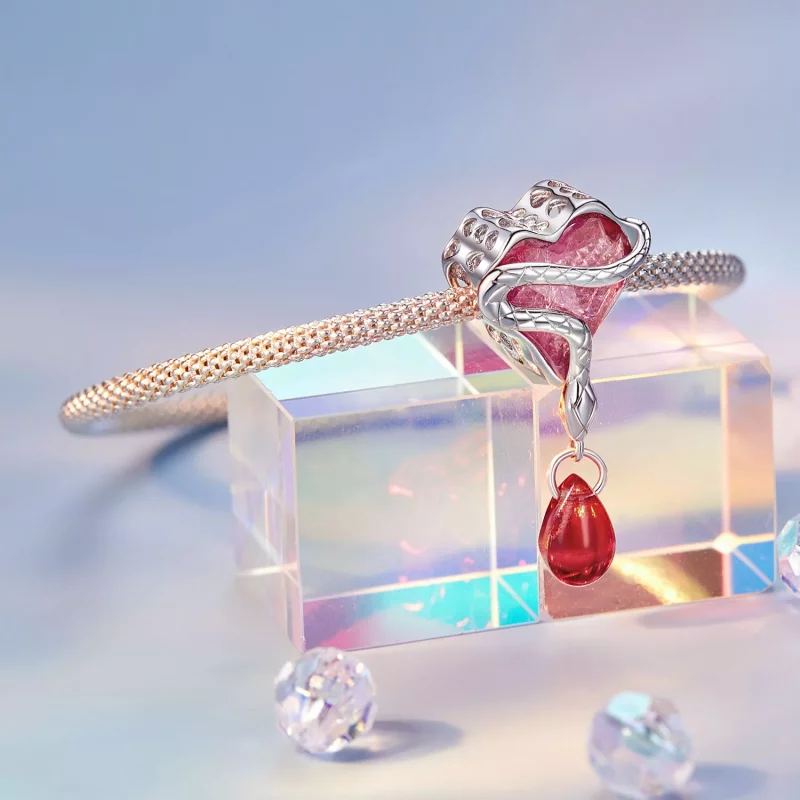 (imagen para) Charm de serpiente sangrienta estilo PANDORA - SCC2699 - Ver 3