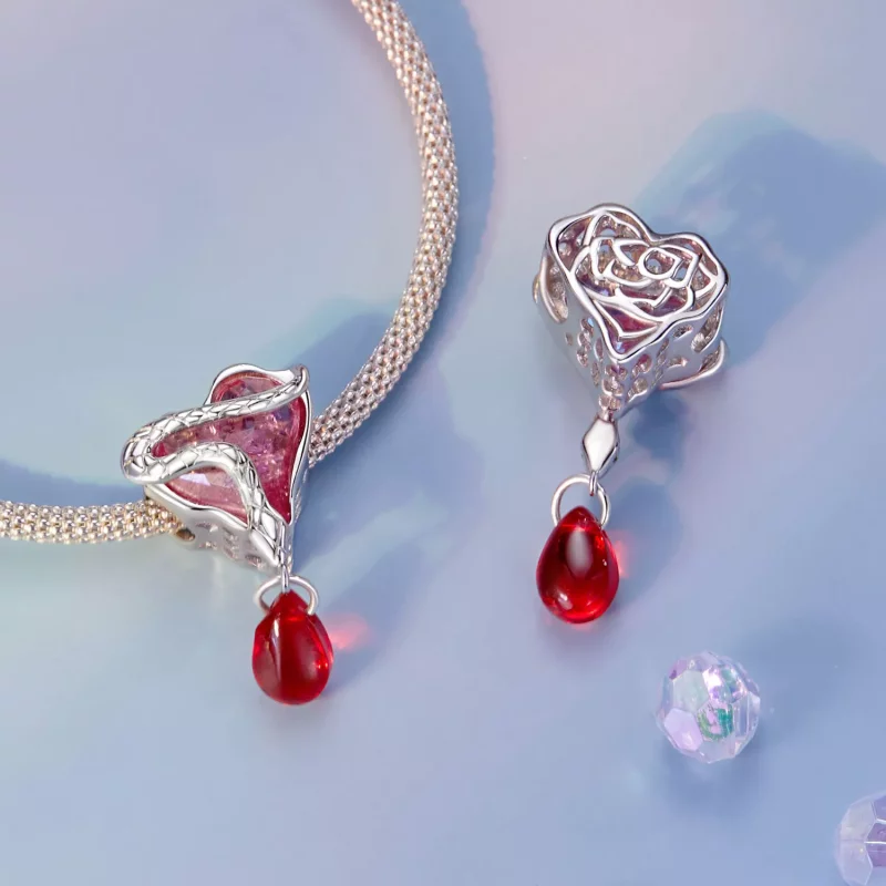 (imagen para) Charm de serpiente sangrienta estilo PANDORA - SCC2699 - Ver 4