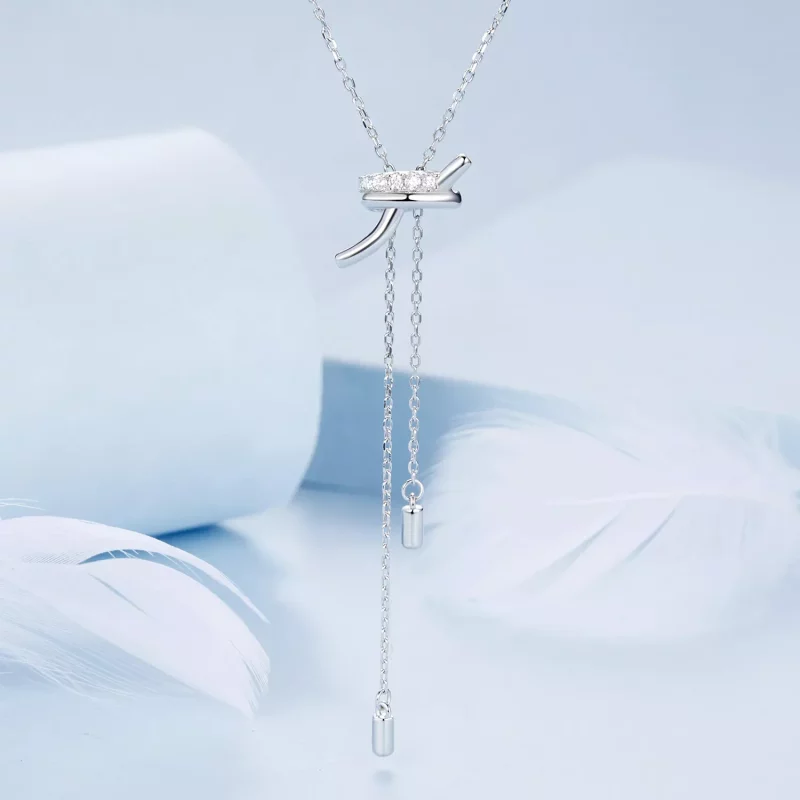 (imagen para) Collar con nudo en forma de Y estilo PANDORA - BSN370 - Ver 3