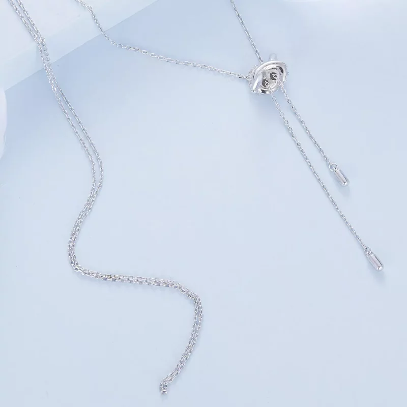 (imagen para) Collar con nudo en forma de Y estilo PANDORA - BSN370 - Ver 4