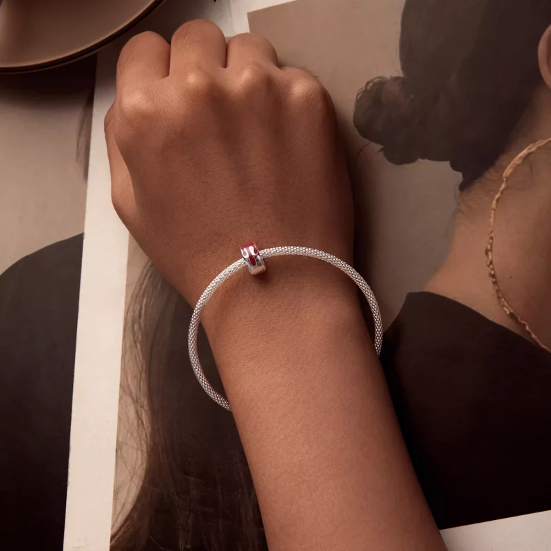 (imagen para) Dije con hebilla de posicionamiento derretida estilo PANDORA - SCC2700 - Ver 6