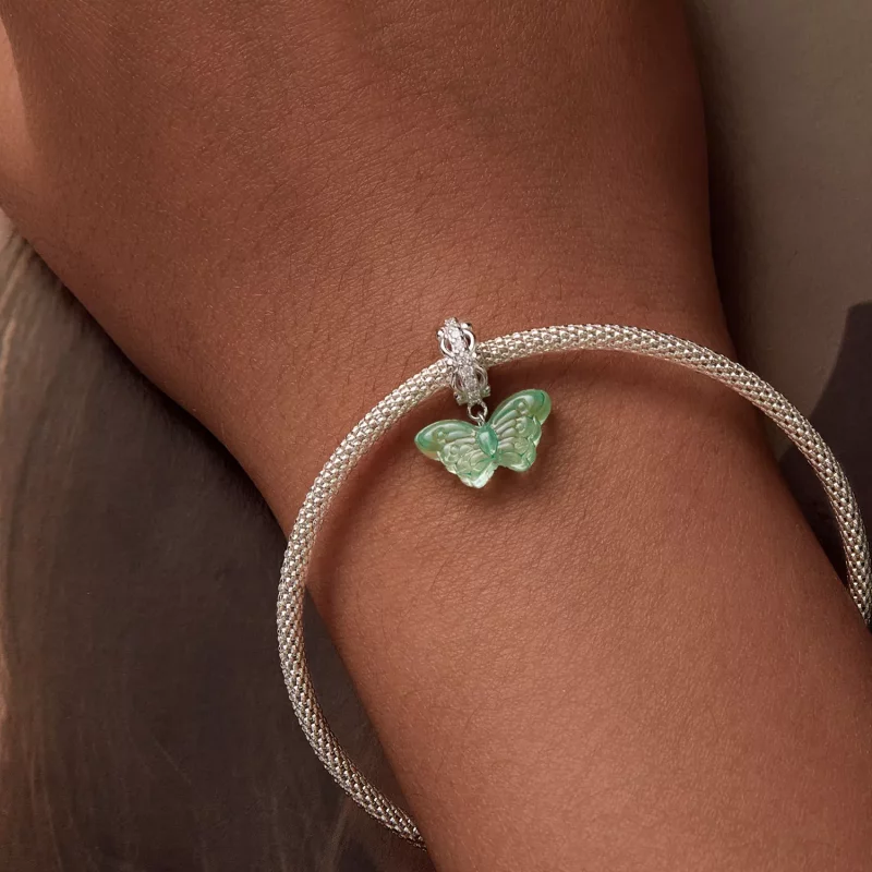 (imagen para) Dije de mariposa verde estilo PANDORA - SCC2712 - Ver 7