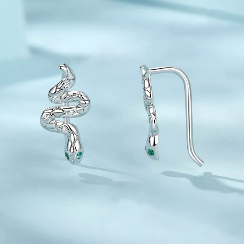 (imagen para) Gancho para la oreja con forma de serpiente estilo PANDORA - SCE1700 - Ver 3