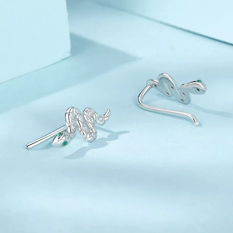 (imagen para) Gancho para la oreja con forma de serpiente estilo PANDORA - SCE1700 - Ver 4